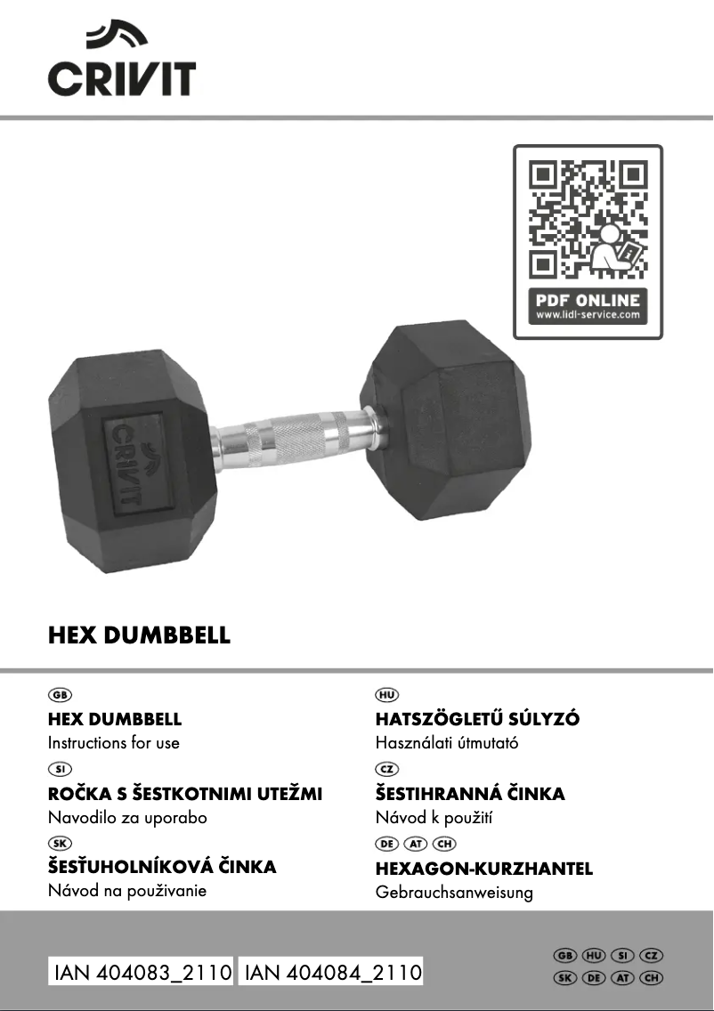 First page image of the manual for IAN 404083