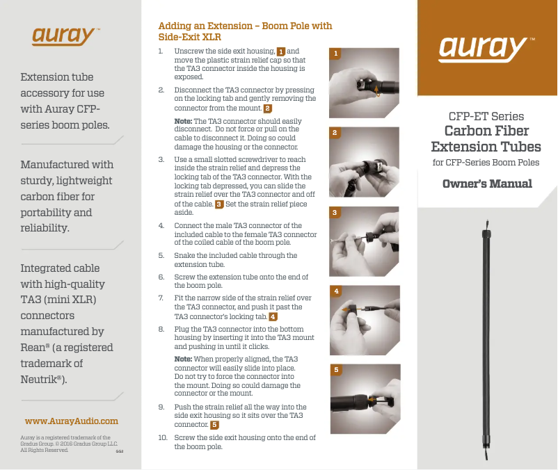 First page image of the manual for CFP-ET