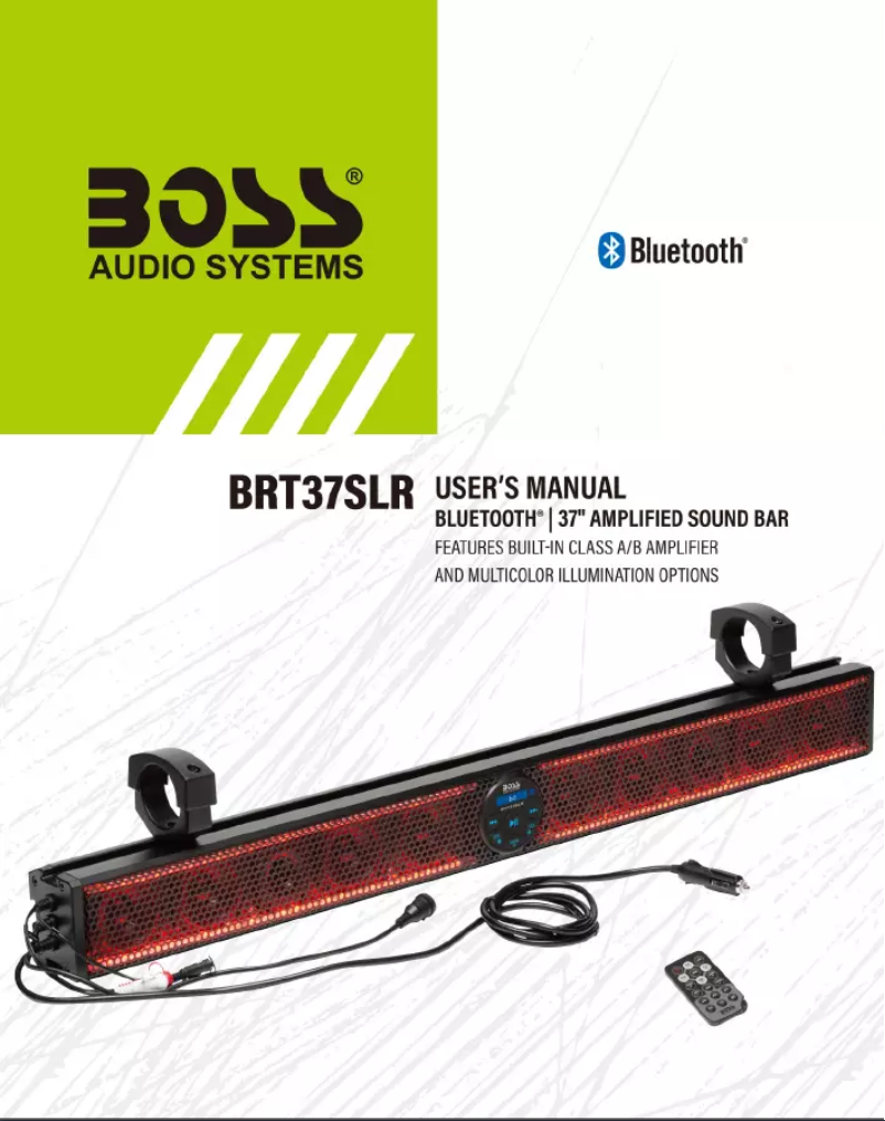 Page 1 of the manual User Manual Boss BRT37SLR