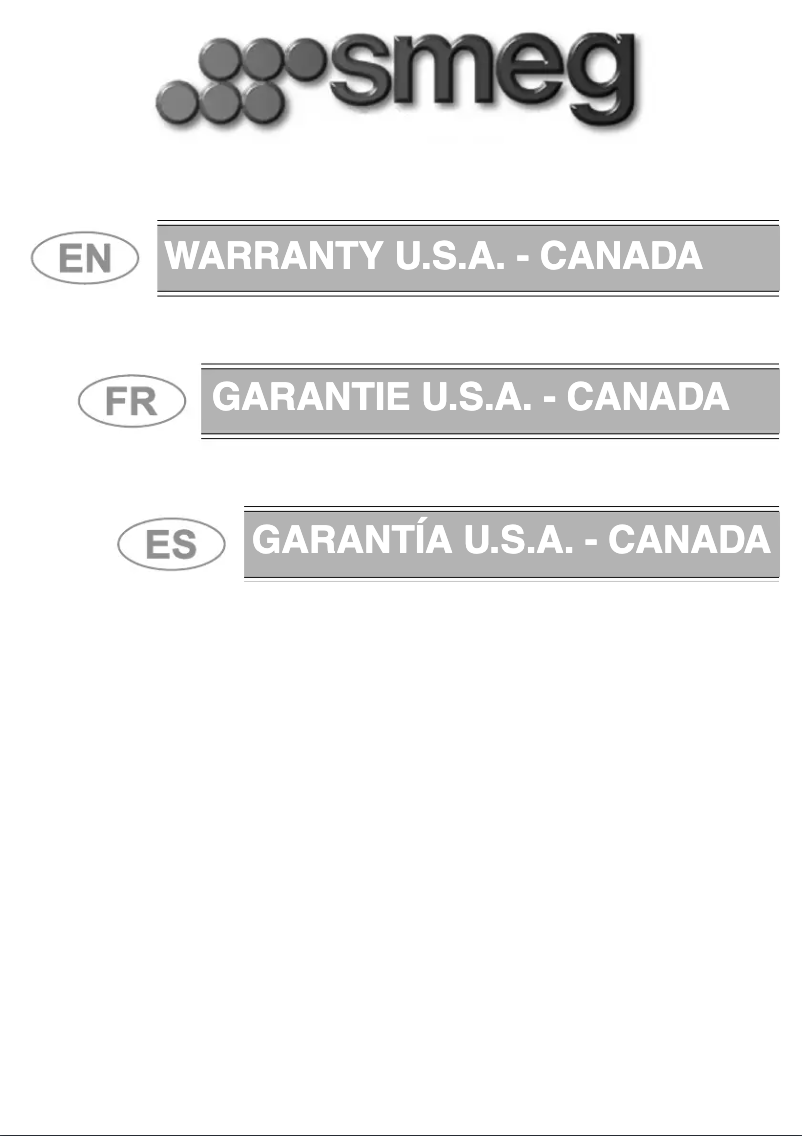 Page 1 of the manual Instruction Manual Smeg TRU36GGX