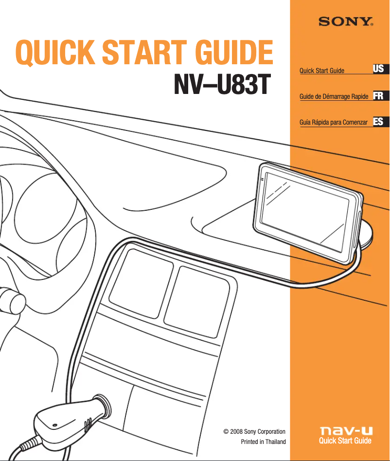 First page image of the manual for NV-U83T