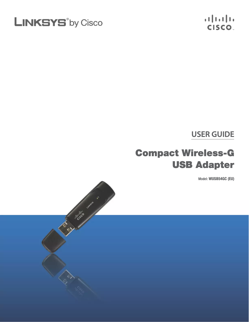 First page image of the manual for WUSB54GC