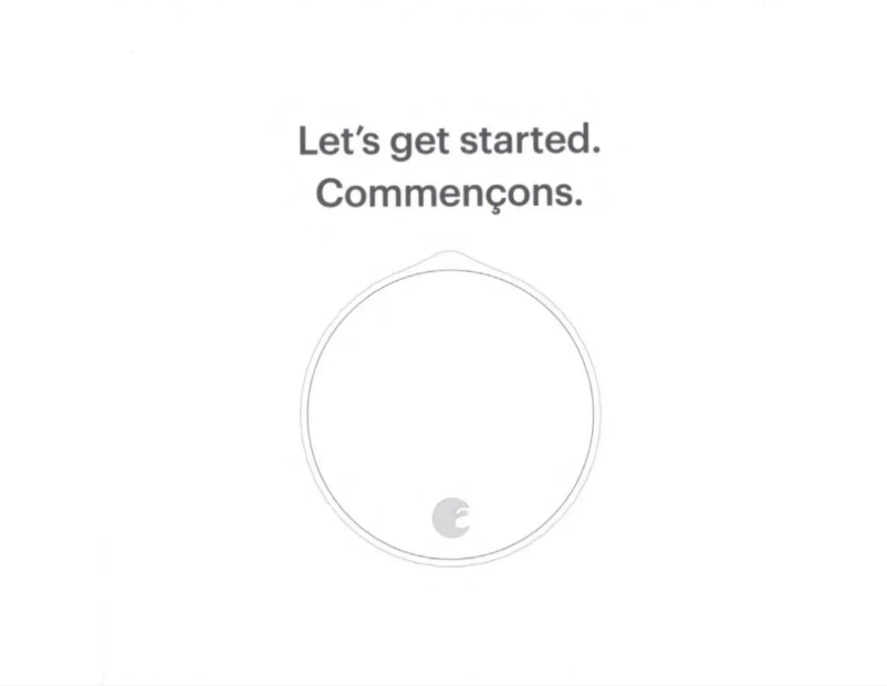 First page image of the manual for Wi-Fi Smart Lock AUG-SL05-M01-G01