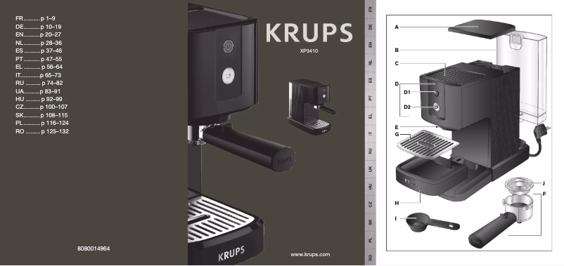 Page 1 of the manual User Manual Krups Calvi XP3410