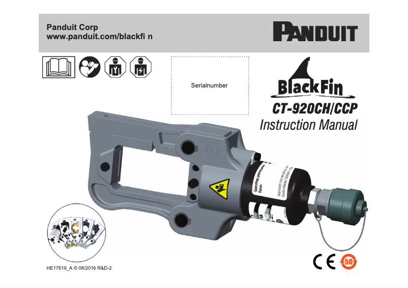 Page 1 of the manual User Manual Panduit CT-920CH/CCP