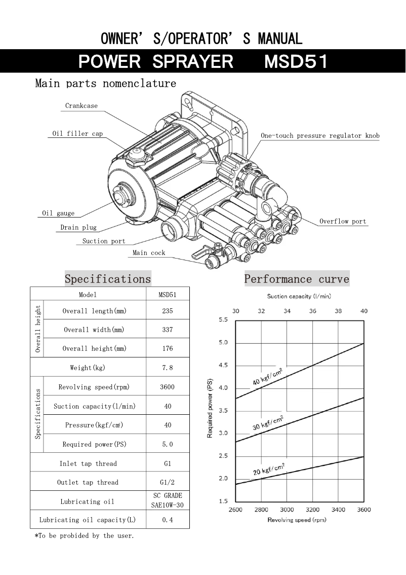 First page image of the manual for MSD51