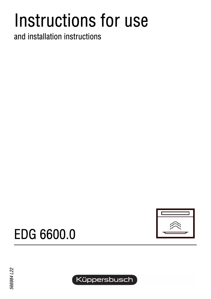 First page image of the manual for EDG 6600.0