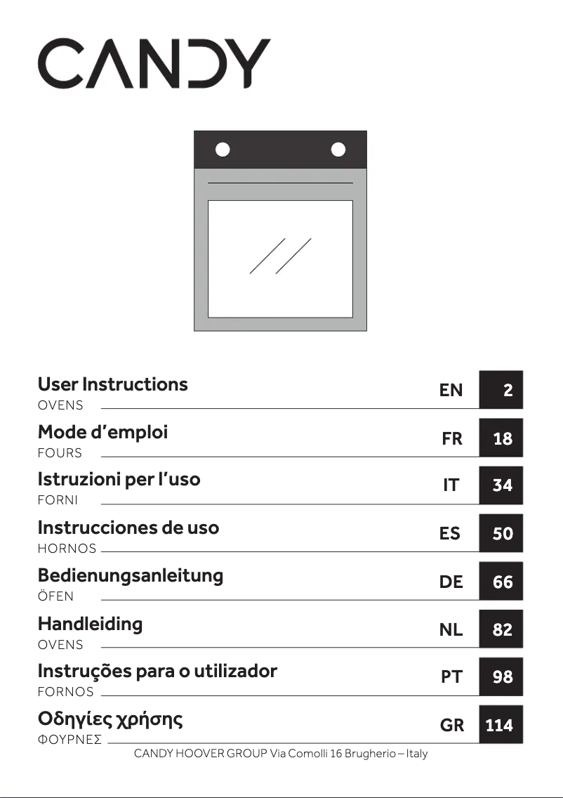 Page 1 of the manual User Manual Candy FCM955NRL