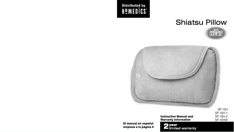 Page 1 of the manual User Manual Homedics Therapist Select