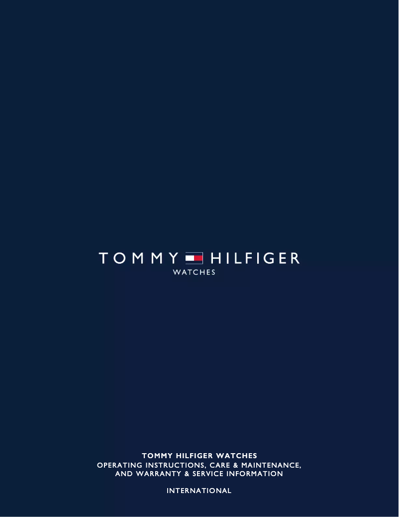 Page 1 of the manual User Manual Tommy Hilfiger George MWM1791217000