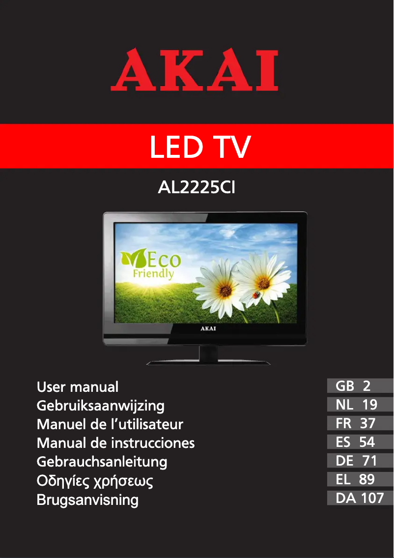 Page 1 of the manual User Manual AKAI AL2225CI