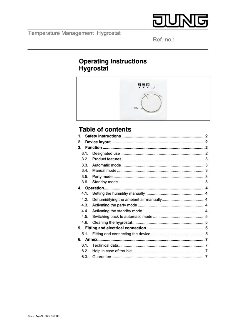 First page image of the manual for A5201HYG