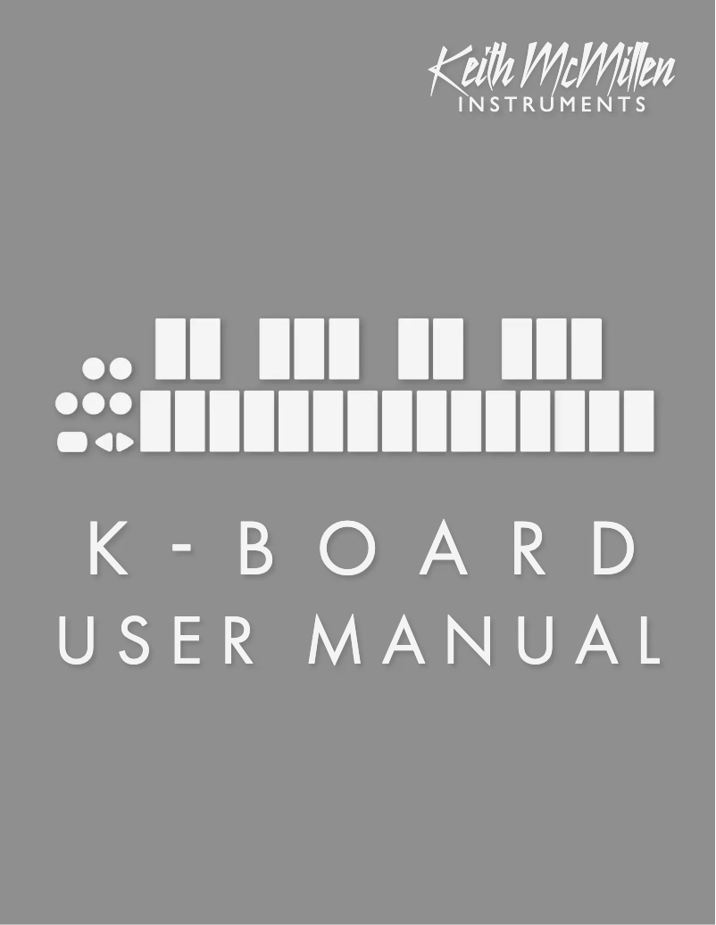 First page image of the manual for K-Board C