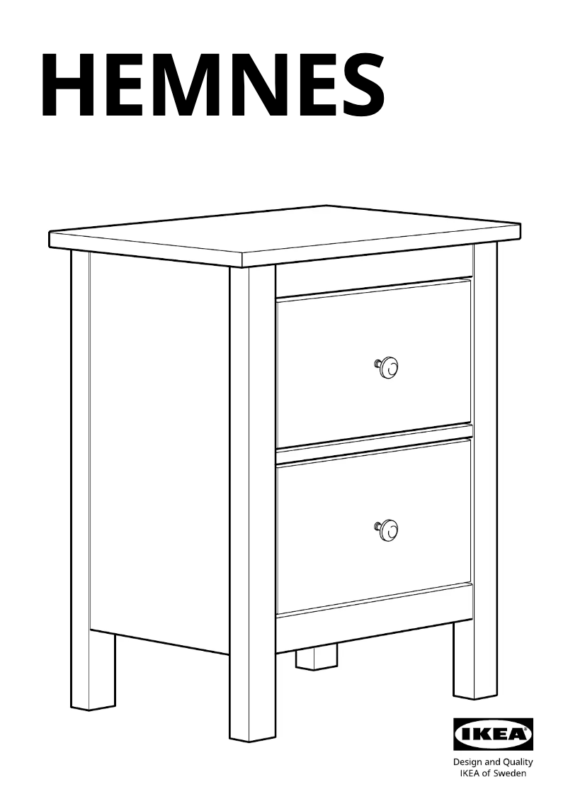Page 1 of the manual User Manual Ikea HEMNES 703.556.86