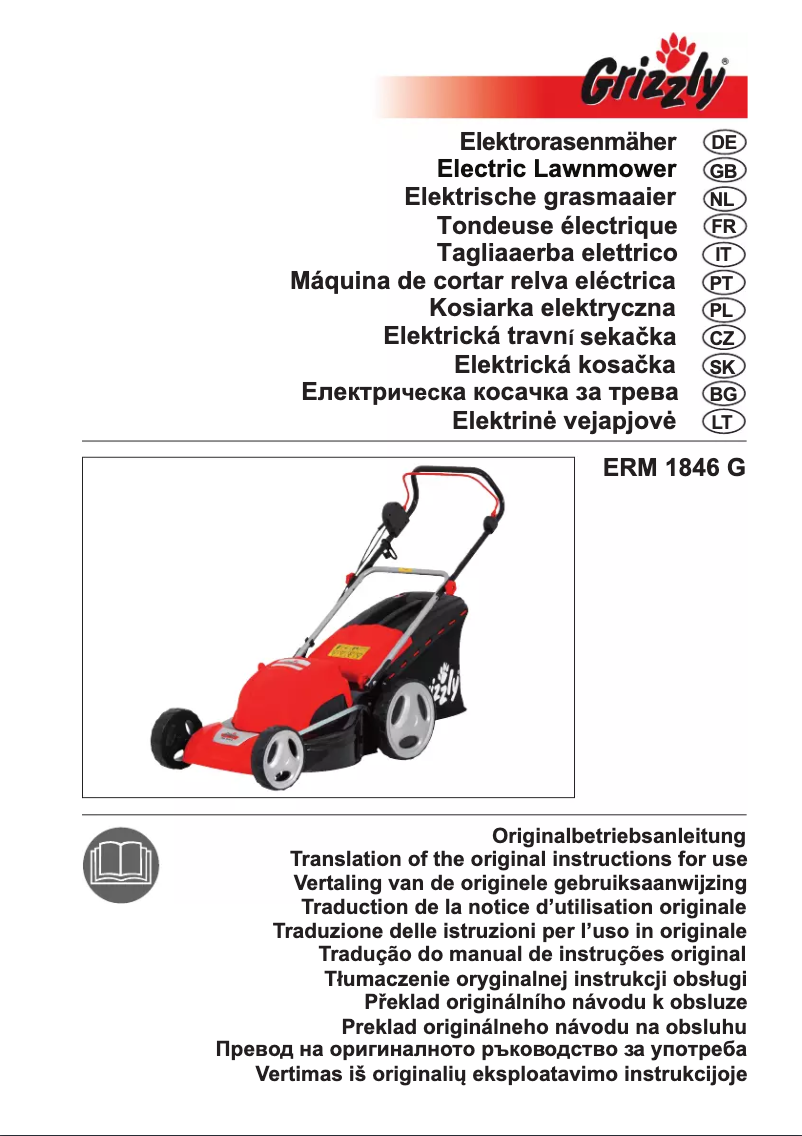 Page 1 of the manual User Manual Grizzly ERM 1846 G