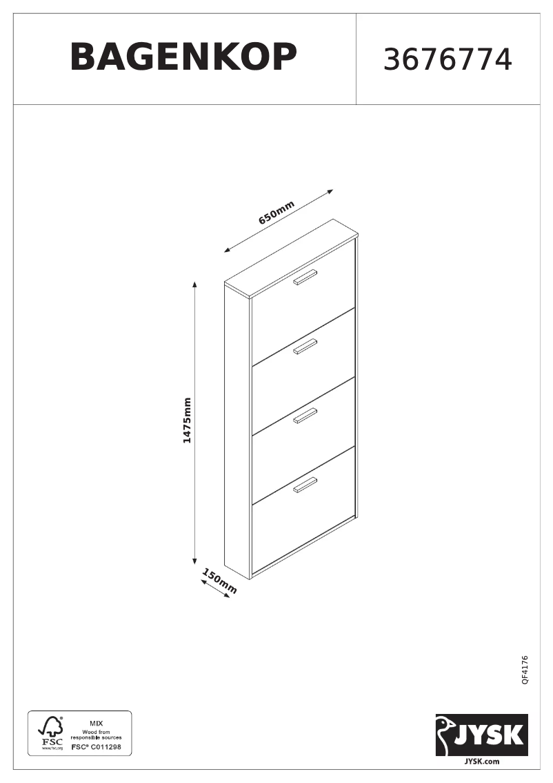 Page 1 of the manual User Manual JYSK Price Star (65x148x15)
