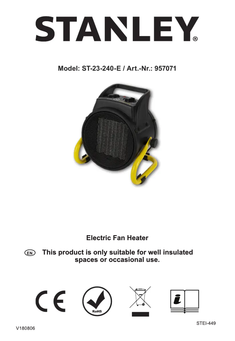 First page image of the manual for ST-23-240-E