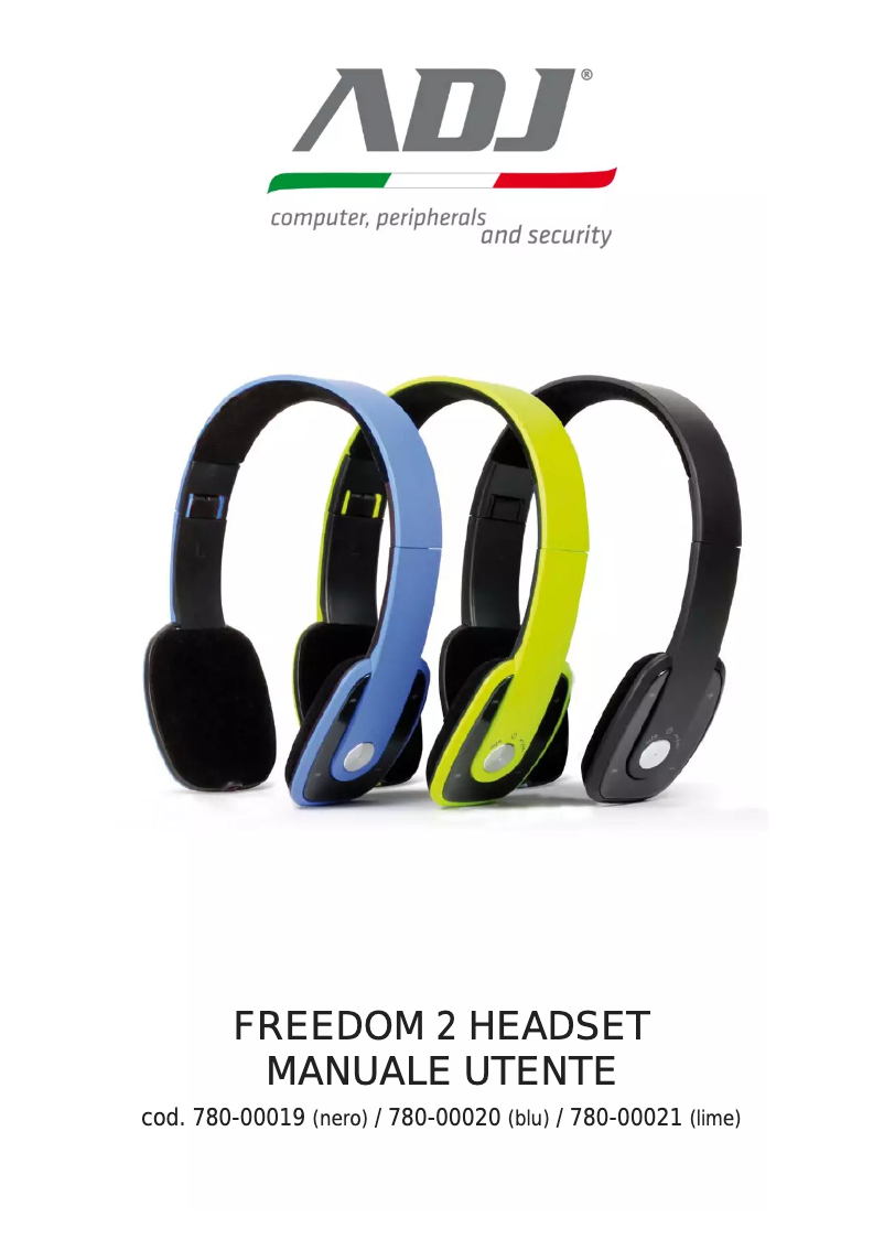 Page 1 of the manual User Manual Adj CF002 Freedom 2