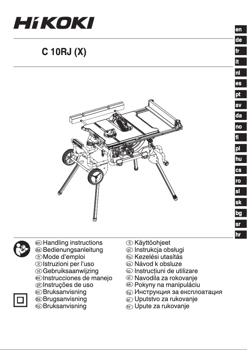 Page 1 of the manual User Manual HiKOKI C10RJ