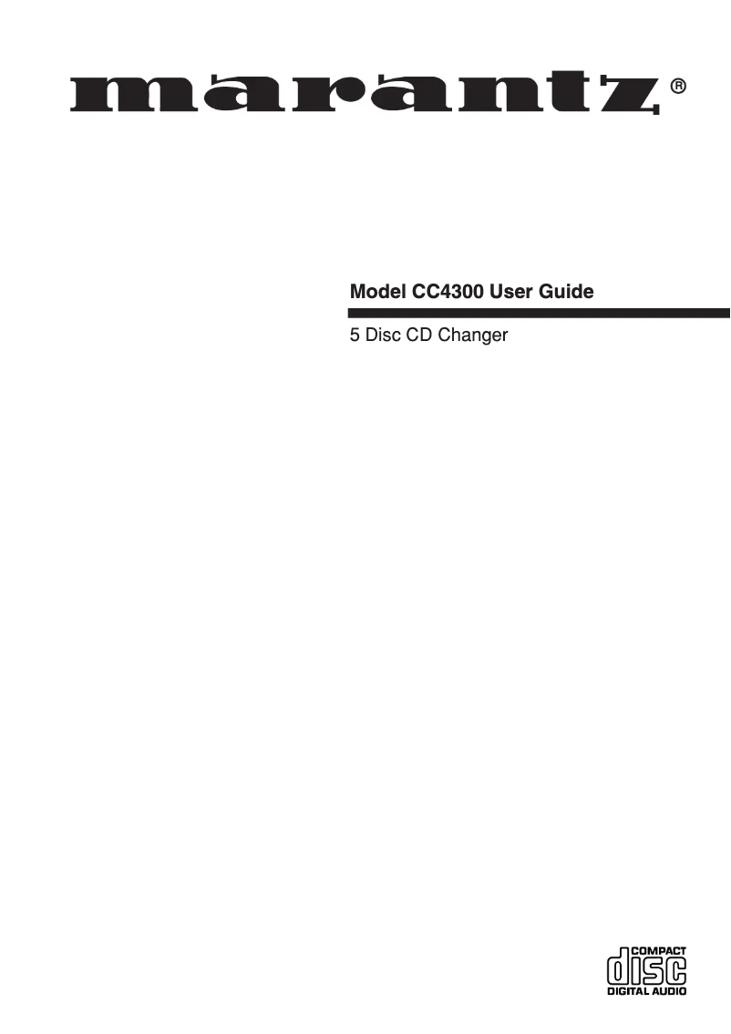First page image of the manual for CC4300