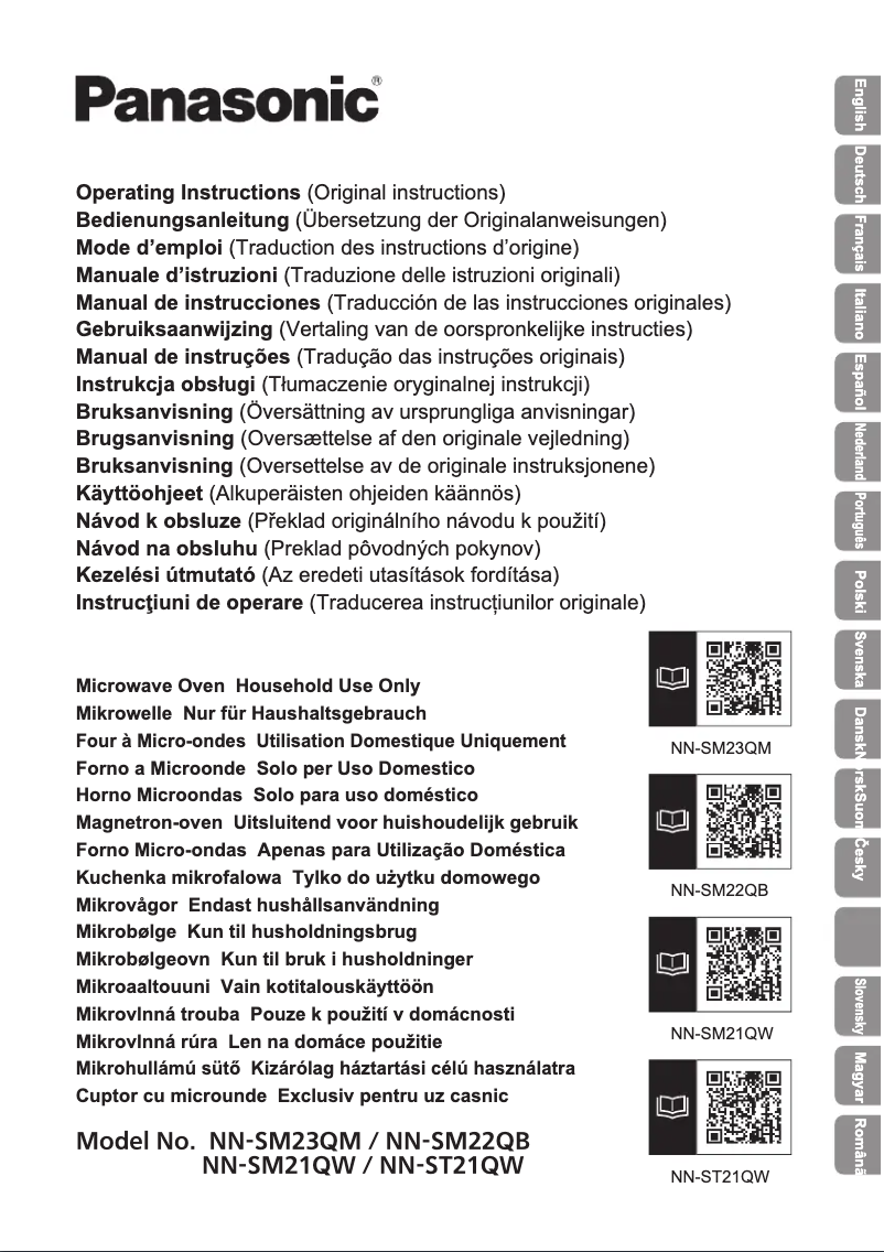 Page 1 of the manual User Manual Panasonic NN-ST21QW