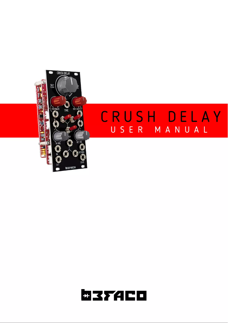 First page image of the manual for Crush Delay V3