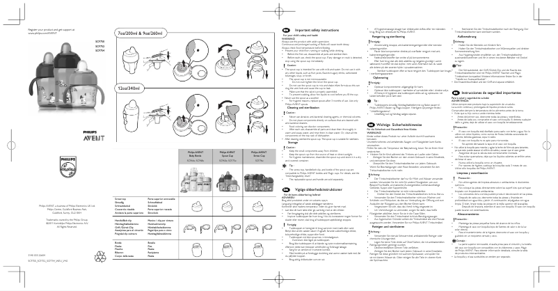 Page 1 of the manual User Manual Philips AVENT SCF754