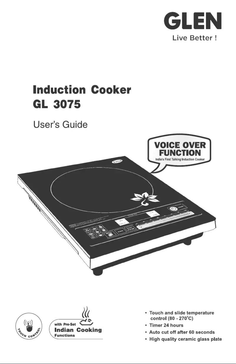 First page image of the manual for GL 3075