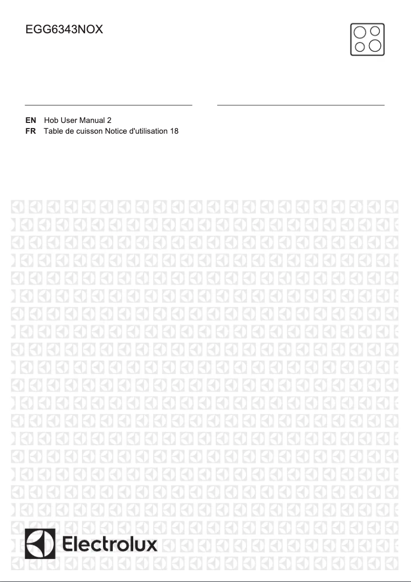 First page image of the manual for EGG6343NOX