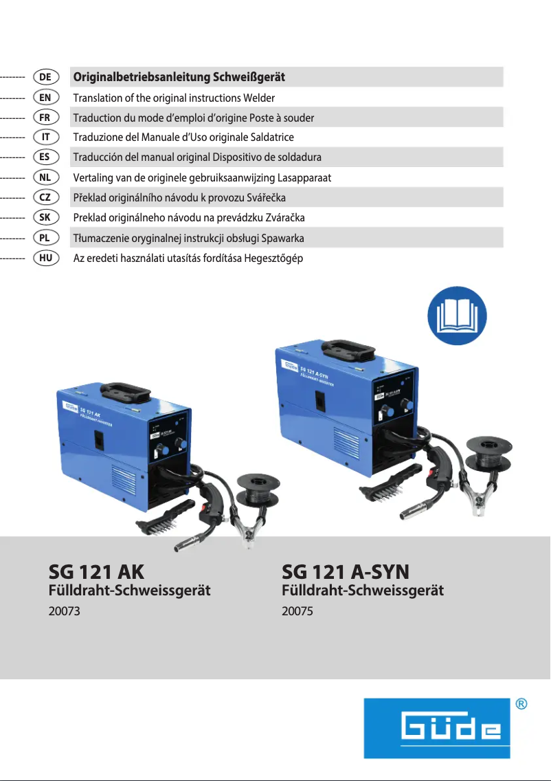 Page 1 of the manual User Manual Güde SG 121 A-SYN