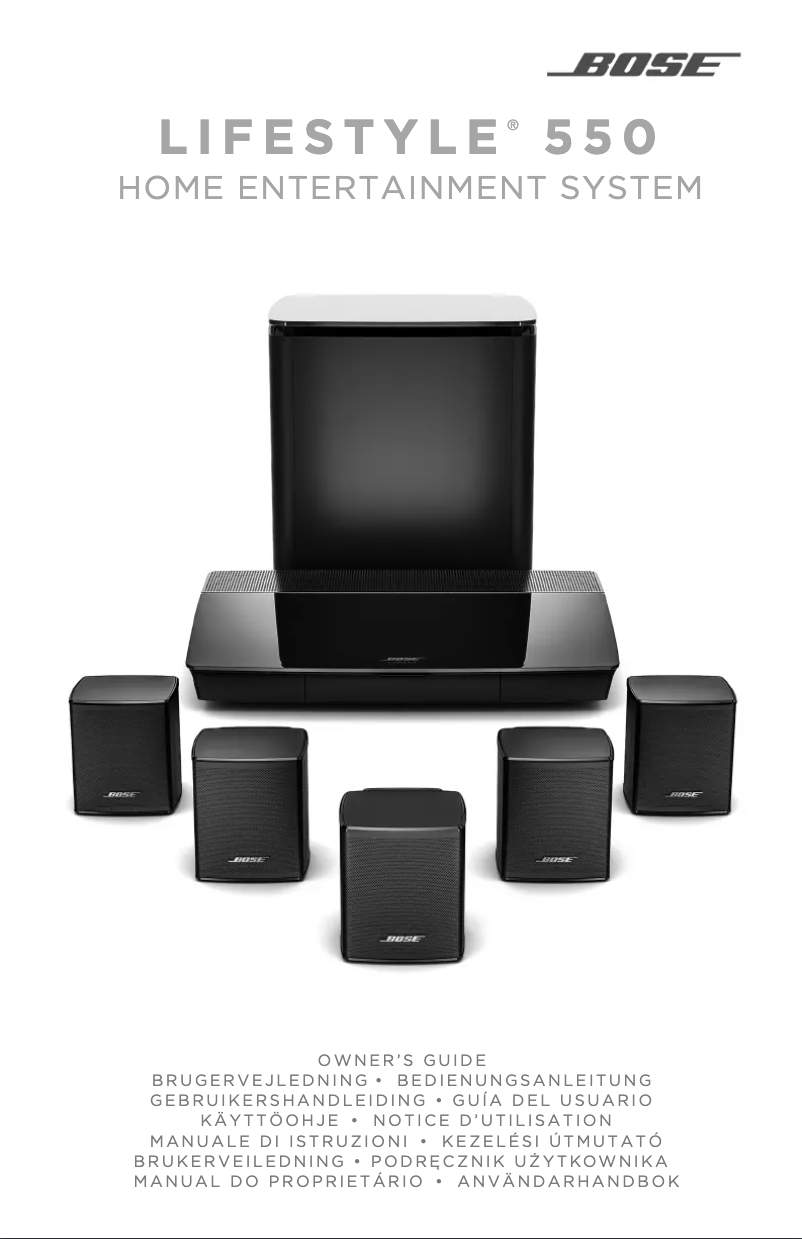 Page 1 of the manual User Manual Bose Lifestyle 550