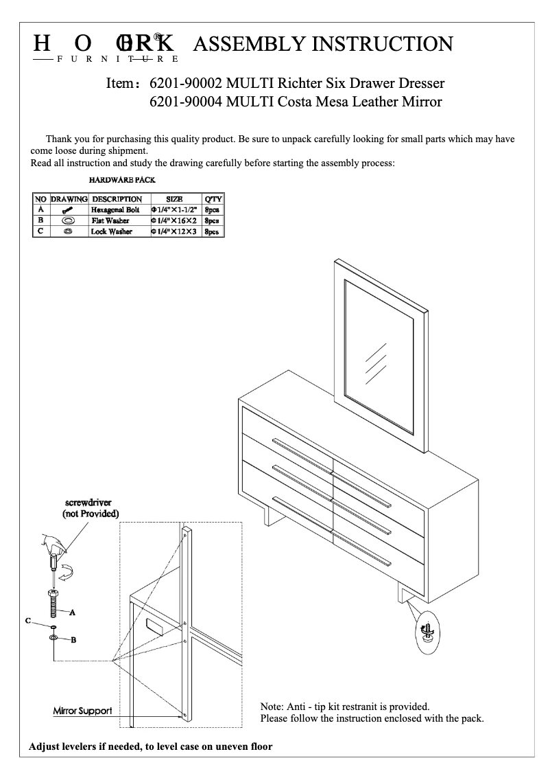 First page image of the manual for 6201-90004 MULTI