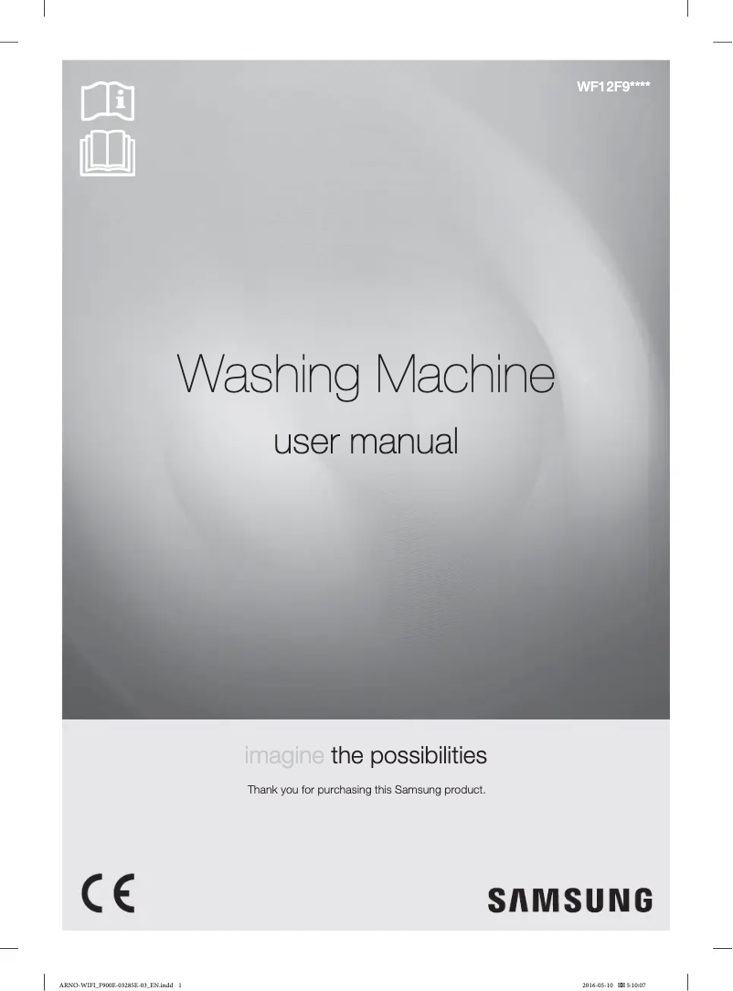 Page 1 of the manual User Manual Samsung WF12F9E6P4W