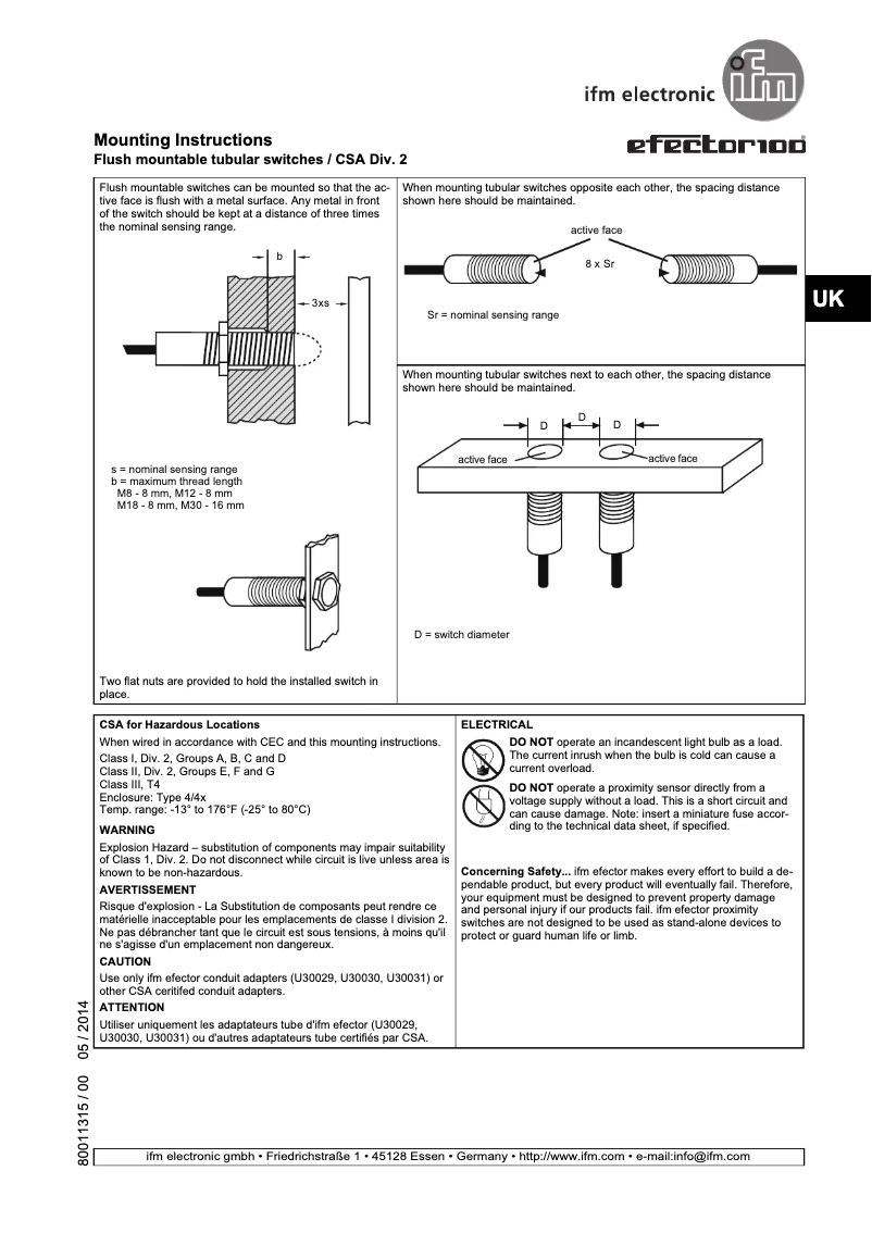 Page 1 of the manual User Manual IFM IG0337