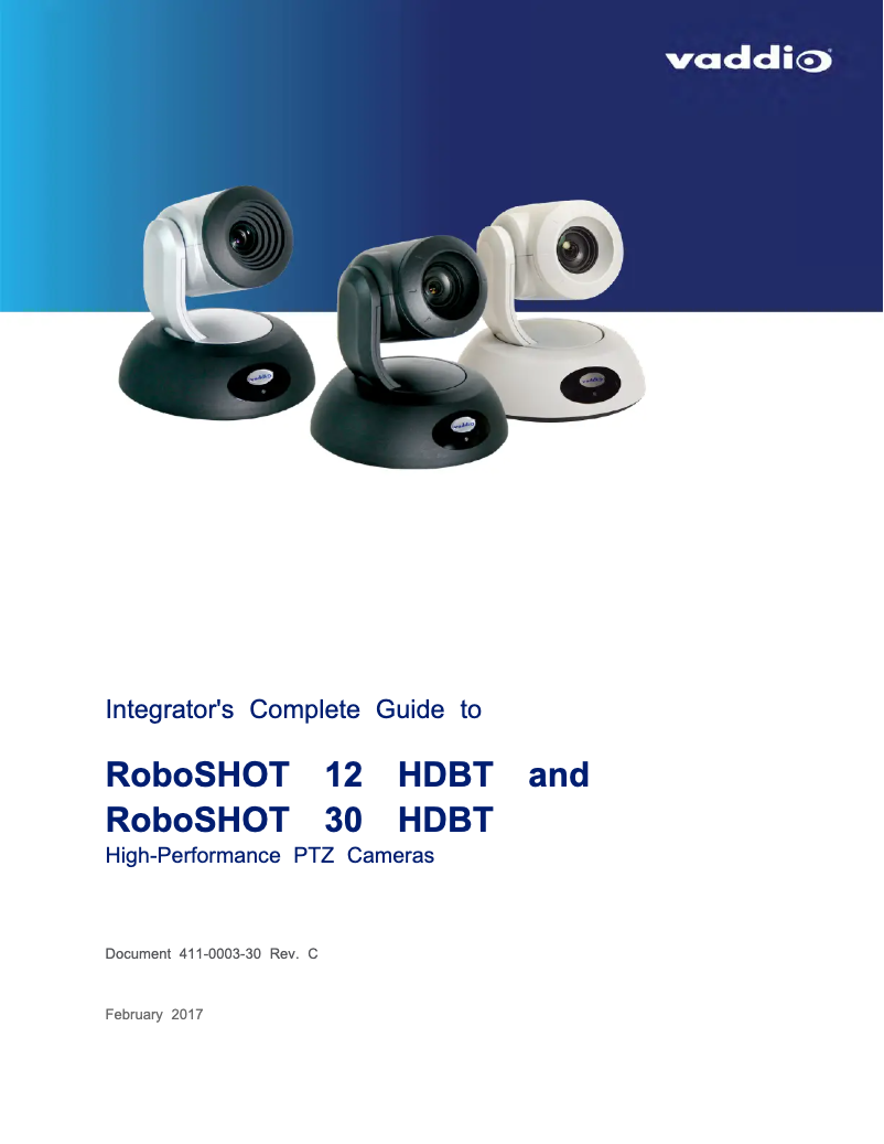 Page 1 of the manual User Manual Vaddio RoboSHOT 12 HDBT