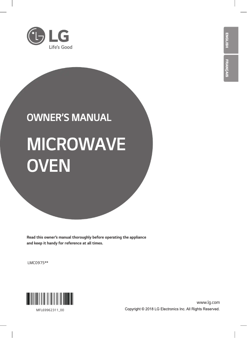 First page image of the manual for LMC0975SW