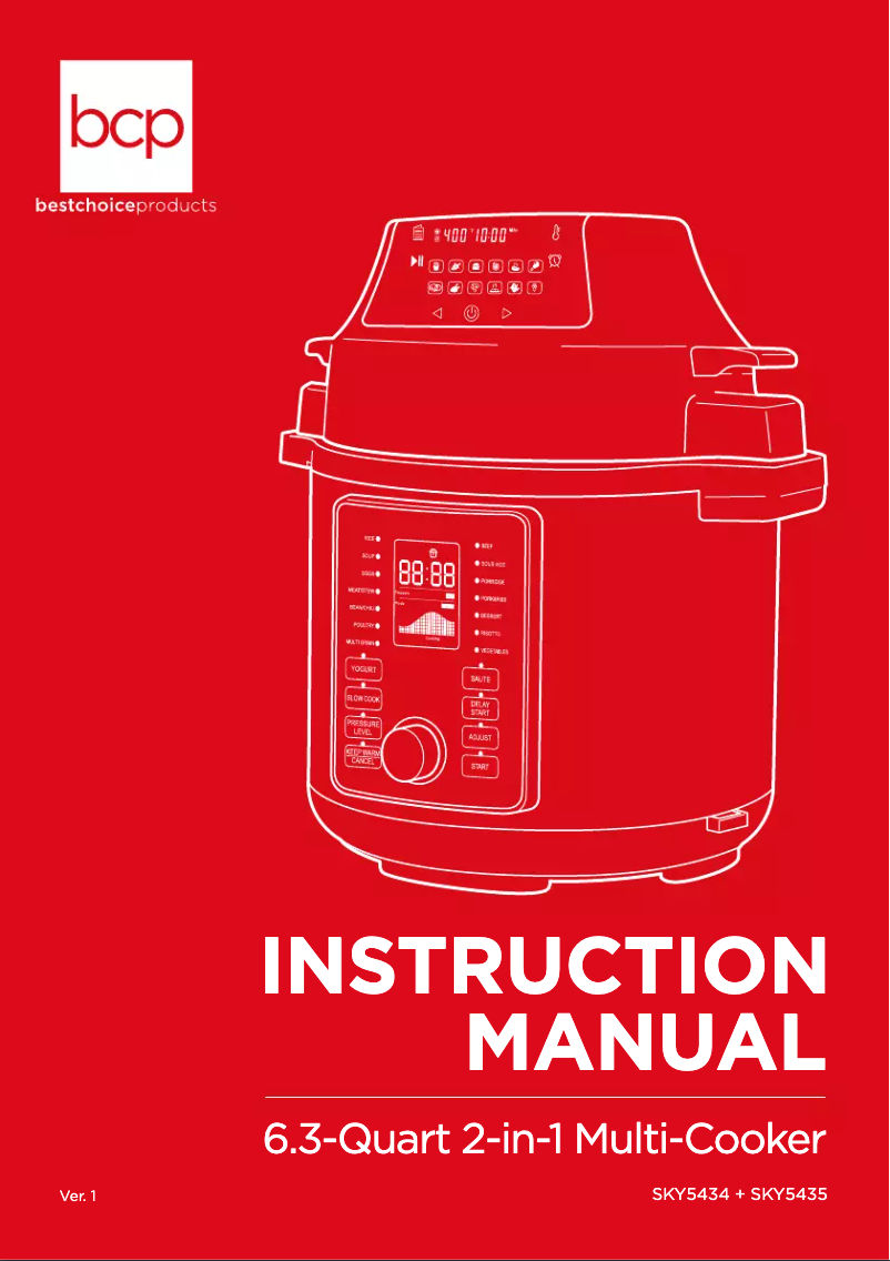 First page image of the manual for SKY5434