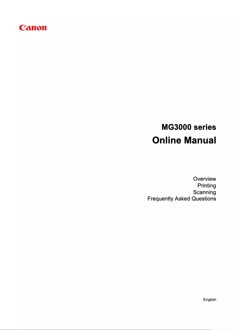 Page 1 of the manual User Manual Canon Pixma MG3052