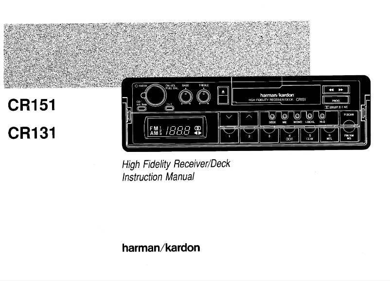 First page image of the manual for CR131
