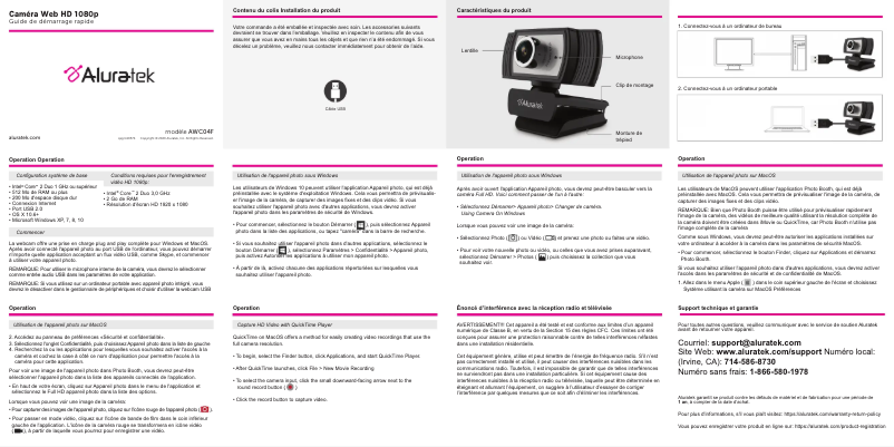 First page image of the manual for AWC04F