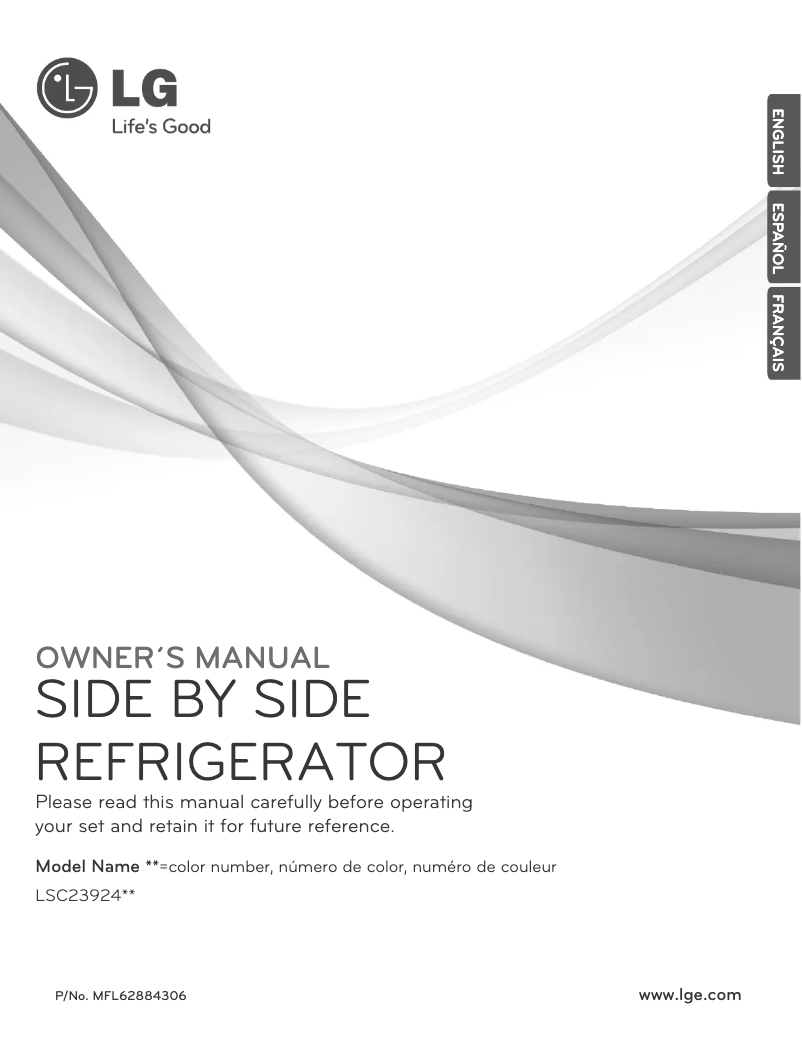 Page 1 of the manual User Manual LG LSC23924ST
