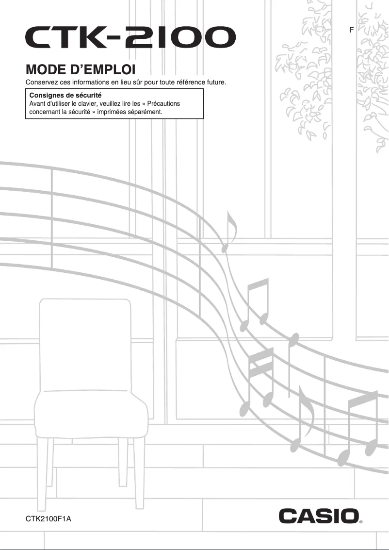Image de la première page du manuel de l'appareil CTK-2100
