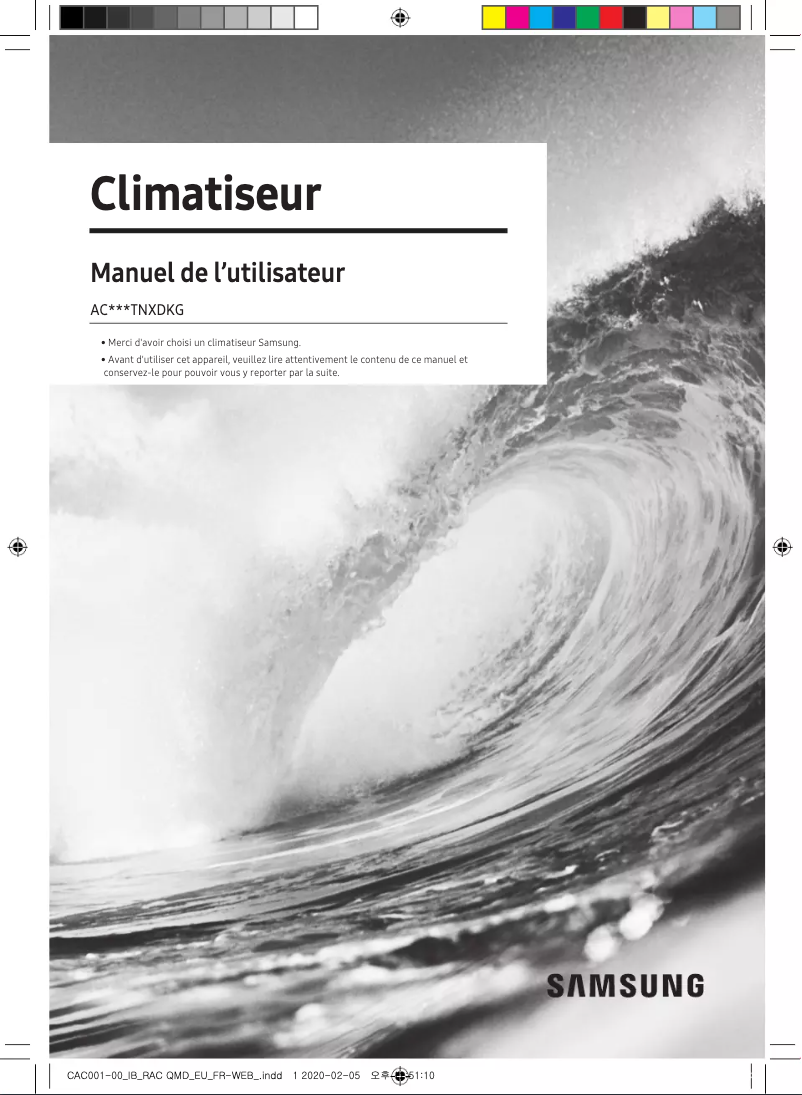 First page image of the manual for AC052TNXDKG