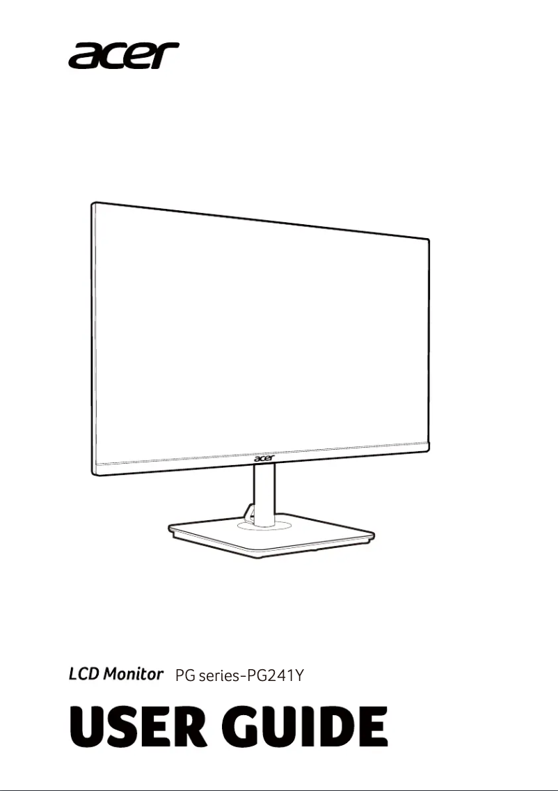 First page image of the manual for PG241YP