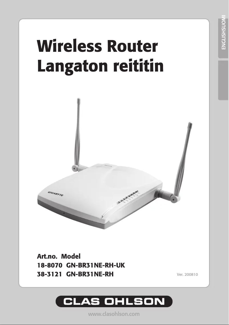 Page 1 of the manual User Manual Gigabyte GN-BR31NE-RH