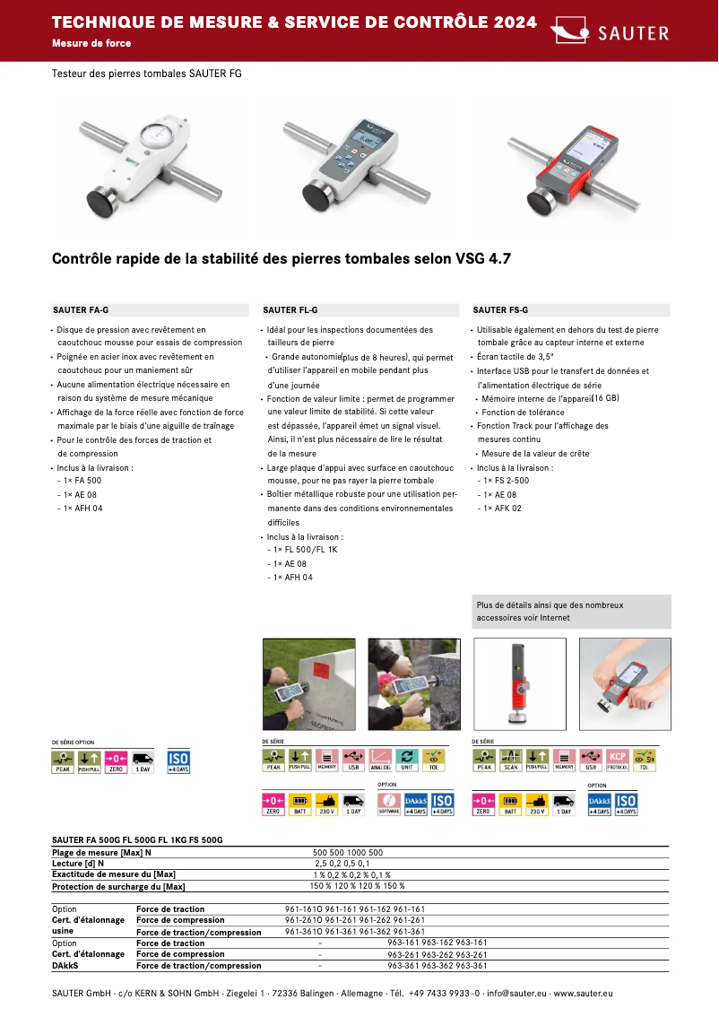 Page 1 of the manual Brochure Kern FL 1KG