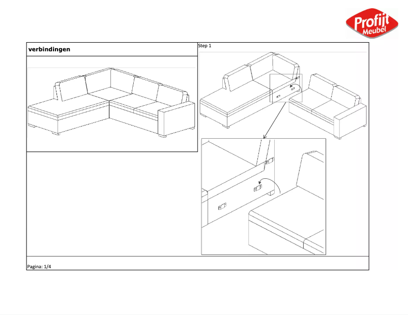 Page 1 of the manual User Manual Profijt Meubel Haarlem