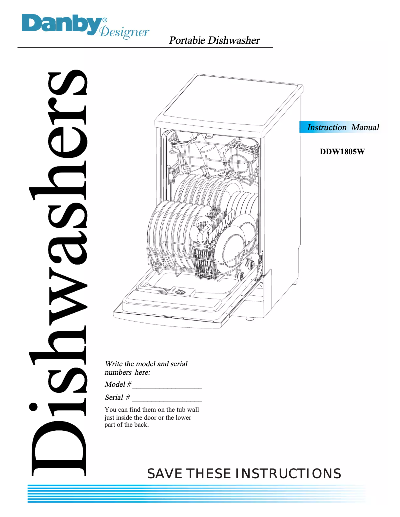 First page image of the manual for DDW1805W