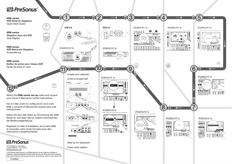 Page 1 of the manual Quick Start Guide PreSonus NSB 8.8