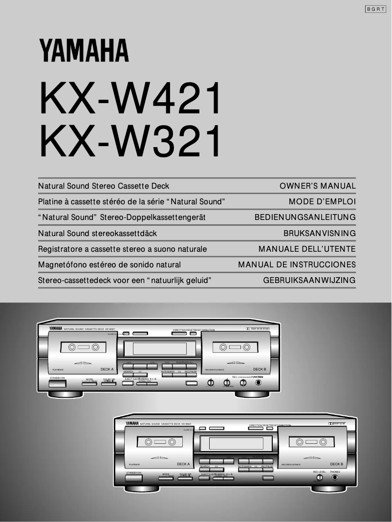 Page 1 of the manual User Manual Yamaha KX-W421